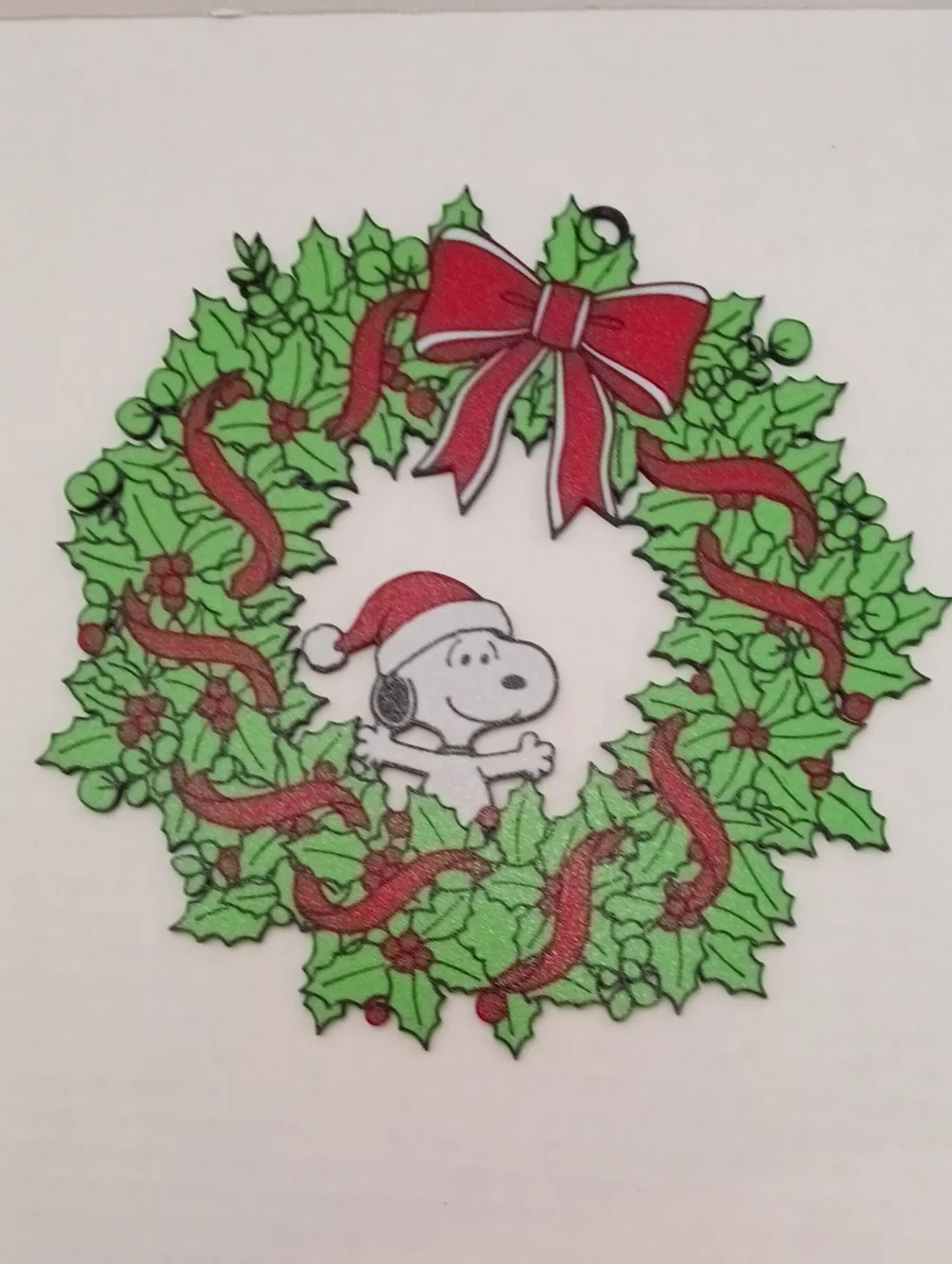 Peanuts Snoopy Holiday Wreath Wall Décor - Red & Green
